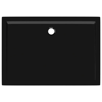 vidaXL Rectangular ABS Shower Base Tray Black 70x100 cm