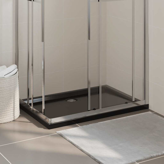 148915 vidaXL Rectangular ABS Shower Base Tray Black 70x100 cm