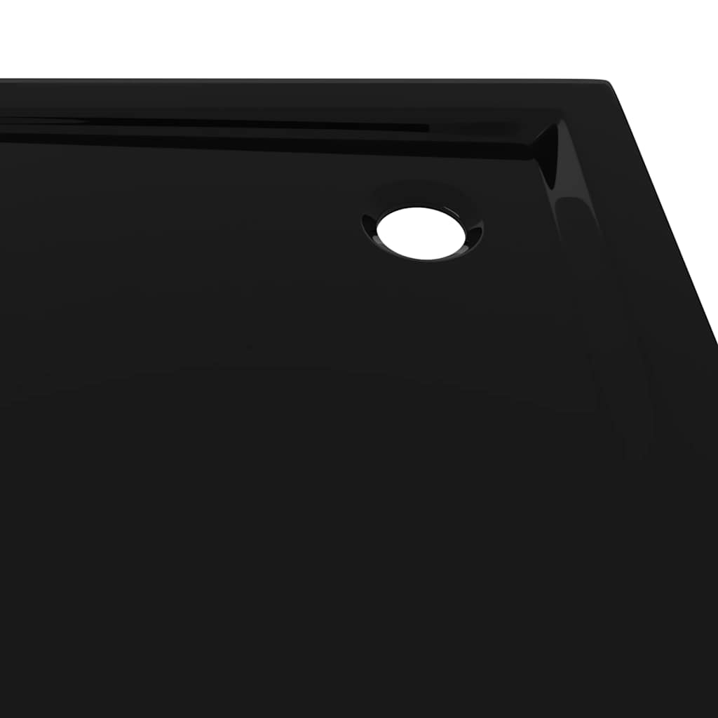 vidaXL Square ABS Shower Base Tray Black 80x80 cm