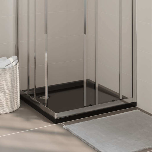 148916 vidaXL Square ABS Shower Base Tray Black 80x80 cm