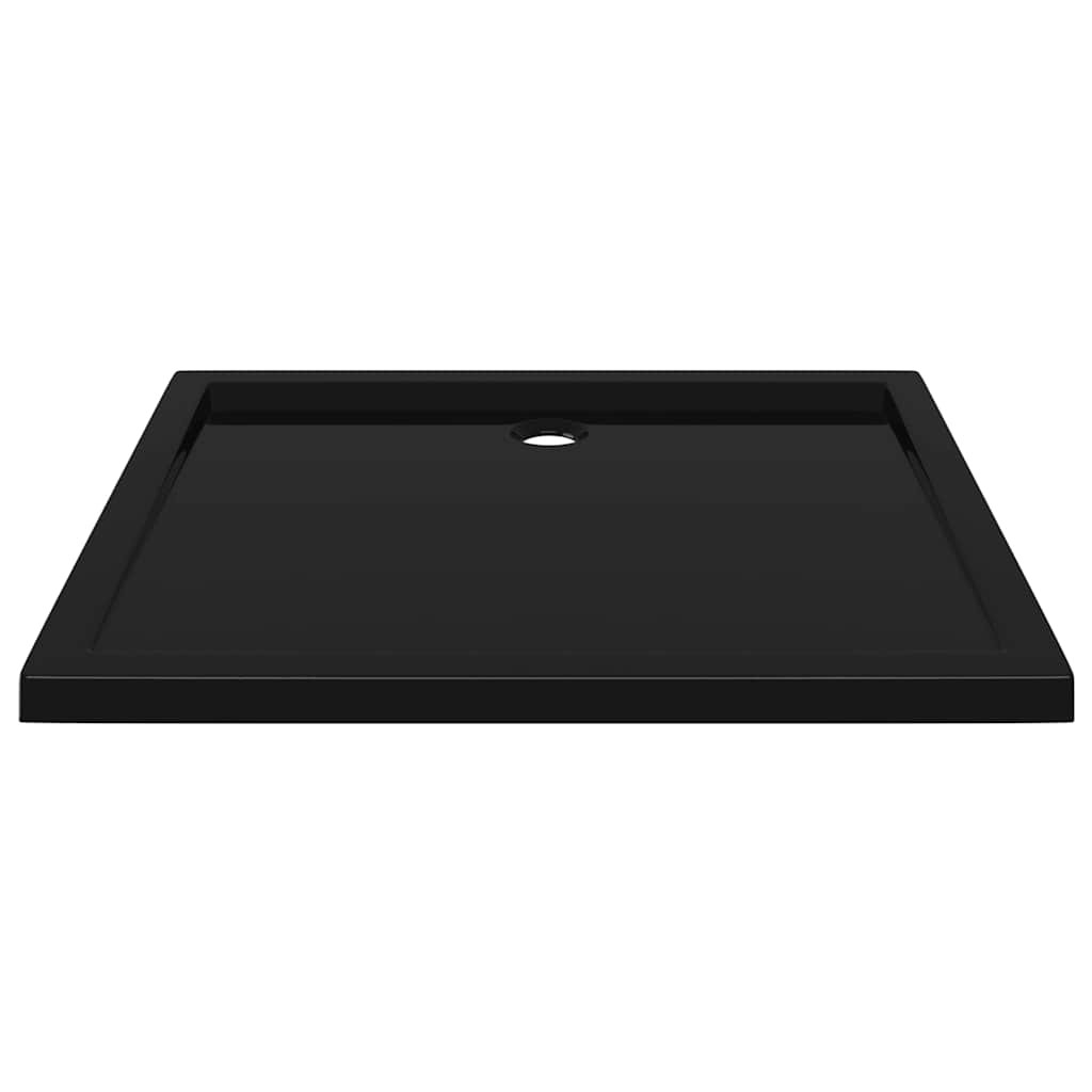 vidaXL Rectangular ABS Shower Base Tray Black 80x90 cm