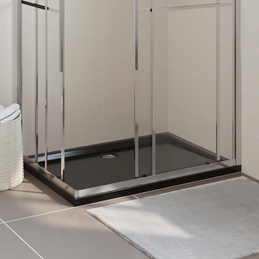 148918 vidaXL Rectangular ABS Shower Base Tray Black 80x110 cm