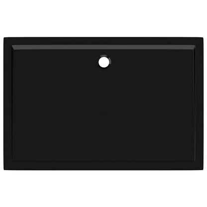 vidaXL Rectangular ABS Shower Base Tray Black 80x120 cm