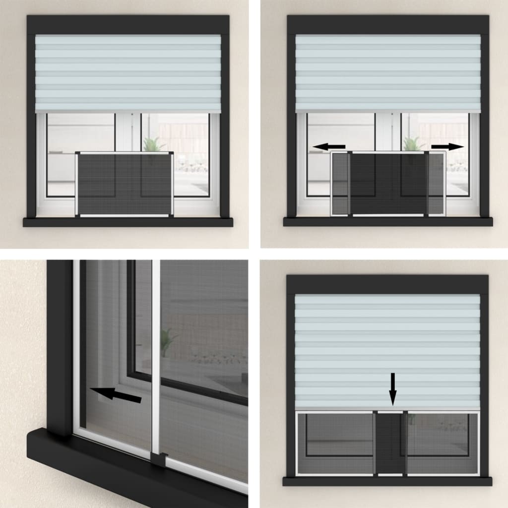 vidaXL Extendable Insect Screen for Windows White