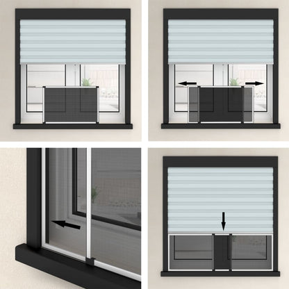 vidaXL Extendable Insect Screen for Windows White