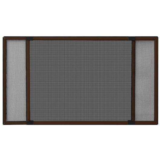 149039 vidaXL Extendable Insect Screen for Windows Brown (75-143)x50 cm