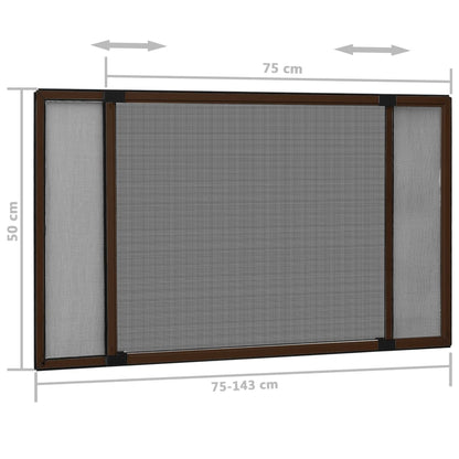 vidaXL Extendable Insect Screen for Windows Brown