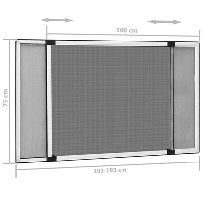vidaXL Extendable Insect Screen for Windows White (100-193)x75 cm