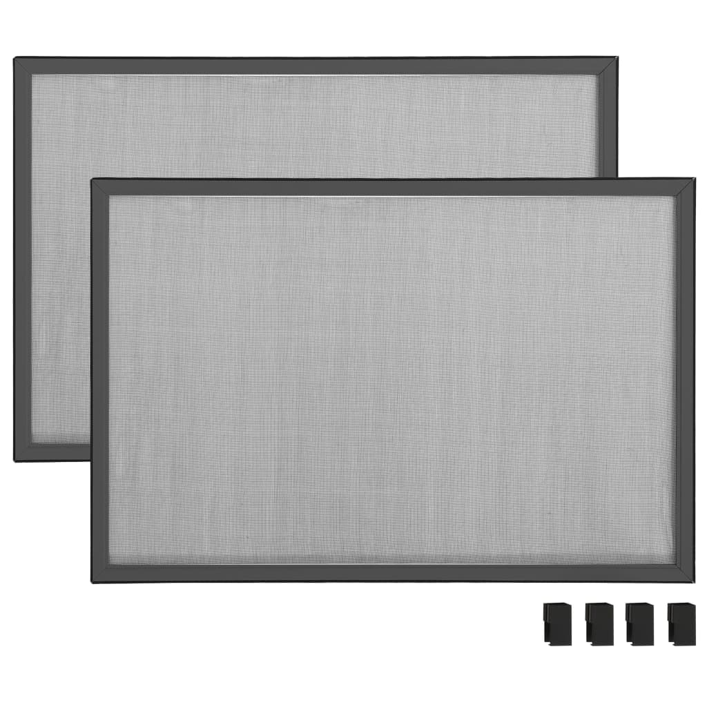 vidaXL Extendable Insect Screen for Windows Anthracite (100-193)x75 cm