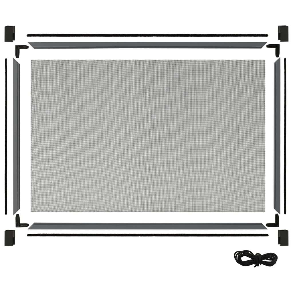 vidaXL Extendable Insect Screen for Windows Anthracite (100-193)x75 cm