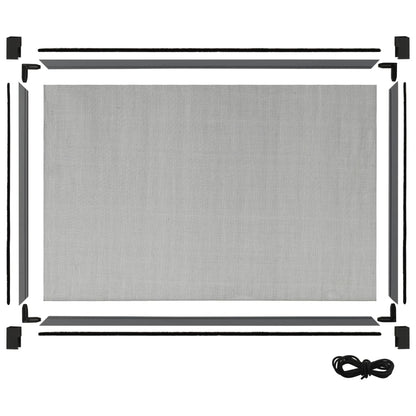 vidaXL Extendable Insect Screen for Windows Anthracite (100-193)x75 cm