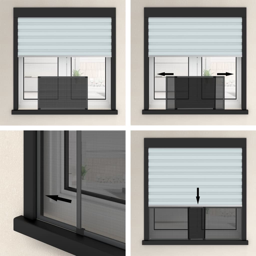 vidaXL Extendable Insect Screen for Windows Anthracite (100-193)x75 cm