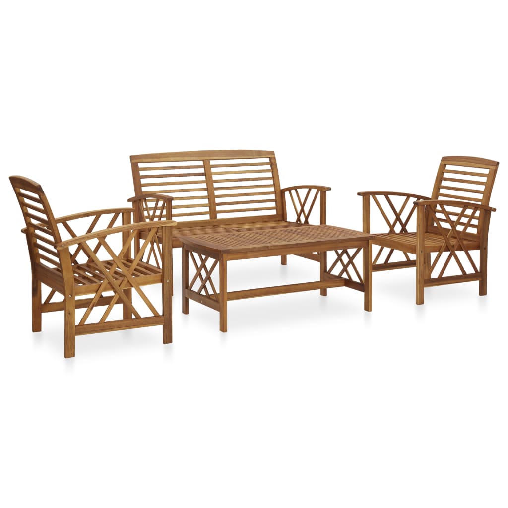 vidaXL Garden Lounge Set | Brown | Solid acacia wood | Medium | Durable