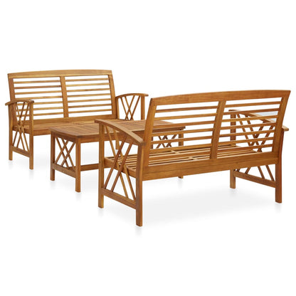 vidaXL Garden Lounge Set | Natural Wood | Solid Acacia Wood | Medium | Durable