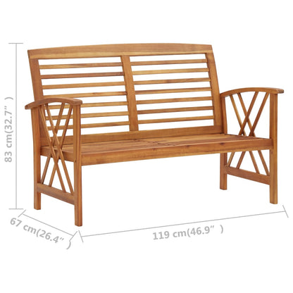 vidaXL Garden Lounge Set | Natural Wood | Solid Acacia Wood | Medium | Durable