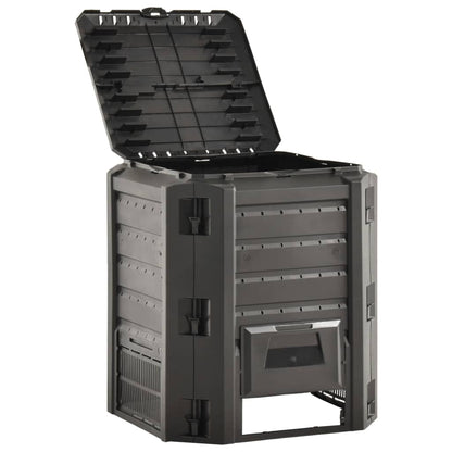 vidaXL Garden Composter Black 380 L
