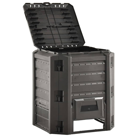 312272 vidaXL Garden Composter Black 380 L