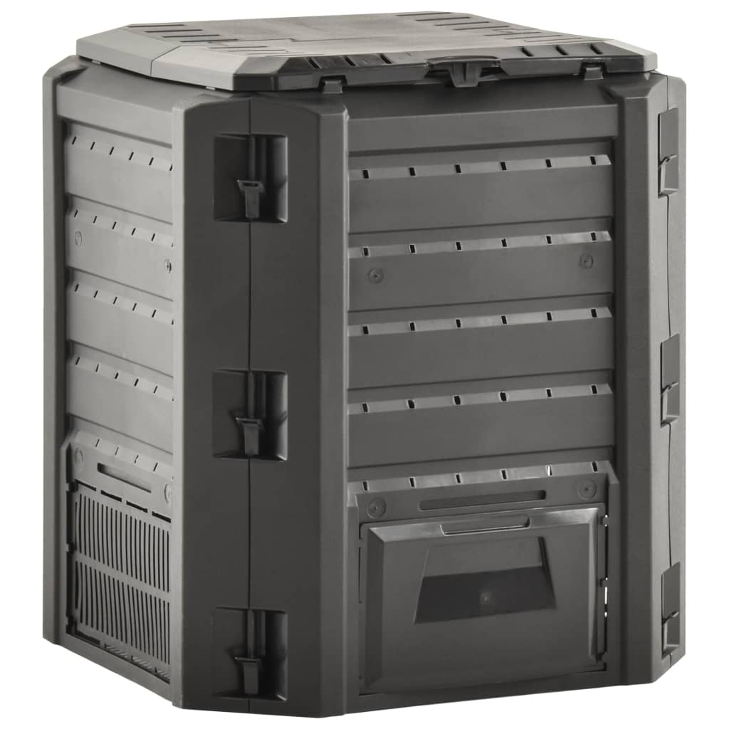 vidaXL Garden Composter Black 380 L