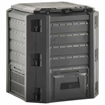 312272 vidaXL Garden Composter Black 380 L