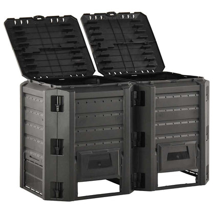 312273 vidaXL Garden Composter Black 800 L
