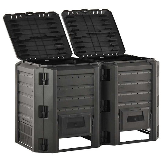 312273 vidaXL Garden Composter Black 800 L
