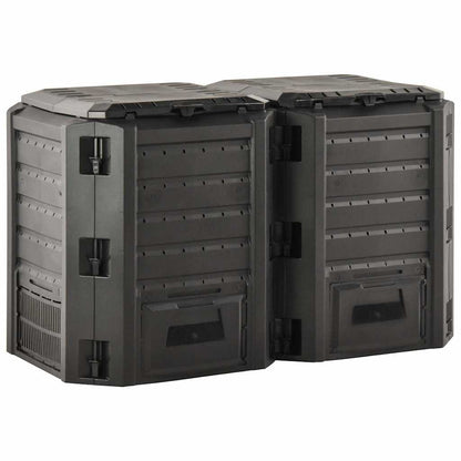 312273 vidaXL Garden Composter Black 800 L