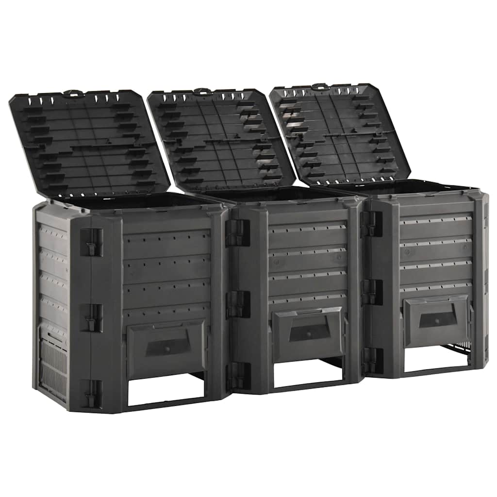 312274 vidaXL Garden Composter Black 1200 L