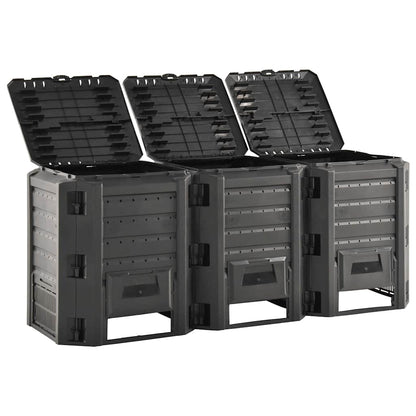 312274 vidaXL Garden Composter Black 1200 L