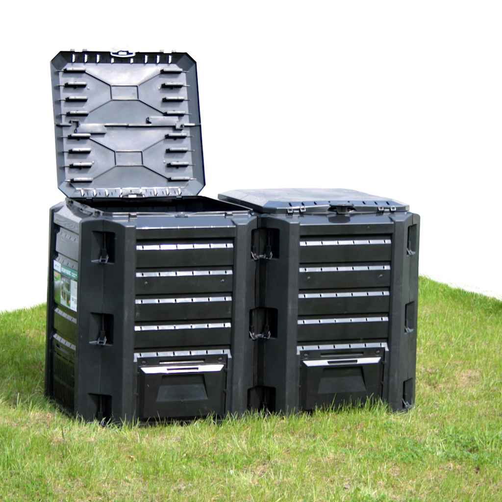 312274 vidaXL Garden Composter Black 1200 L