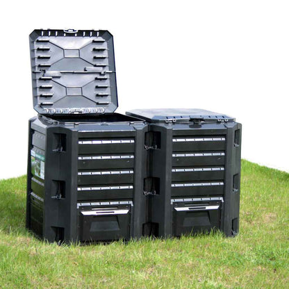 312274 vidaXL Garden Composter Black 1200 L