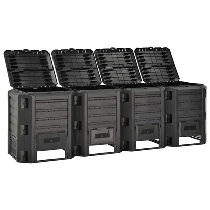 312275 vidaXL Garden Composter Black 1600 L