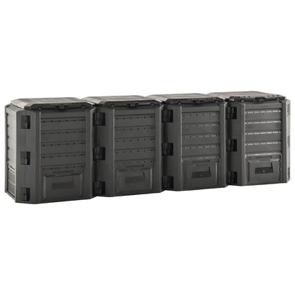 312275 vidaXL Garden Composter Black 1600 L