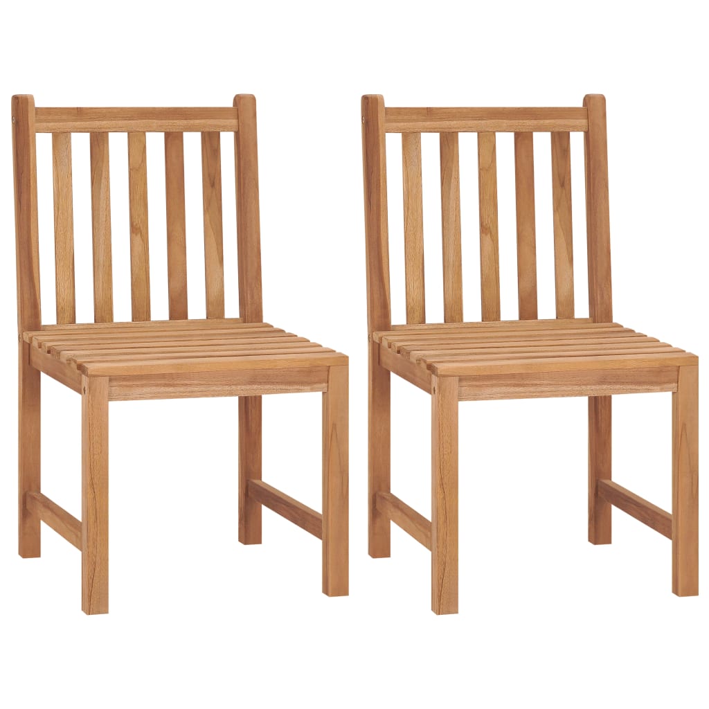 315611 vidaXL Garden Chairs 2 pcs Solid Teak Wood