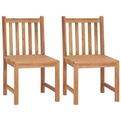315611 vidaXL Garden Chairs 2 pcs Solid Teak Wood