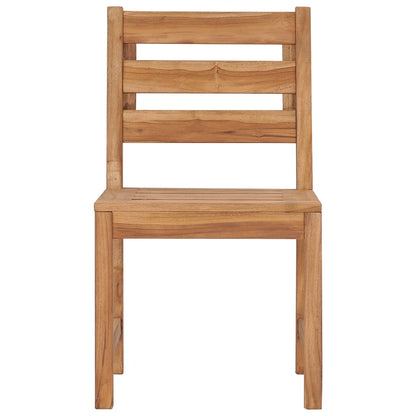 vidaXL Garden Chair | Set of 2 | Natural Teak | Solid Teak Wood | Regular