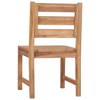 vidaXL Garden Chair | Set of 2 | Natural Teak | Solid Teak Wood | Regular