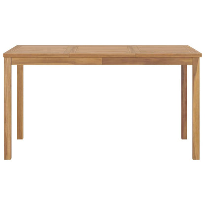 vidaXL Garden Dining Table 140x80x77 cm Solid Teak Wood