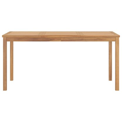 vidaXL Garden Dining Table 160x80x77 cm Solid Teak Wood