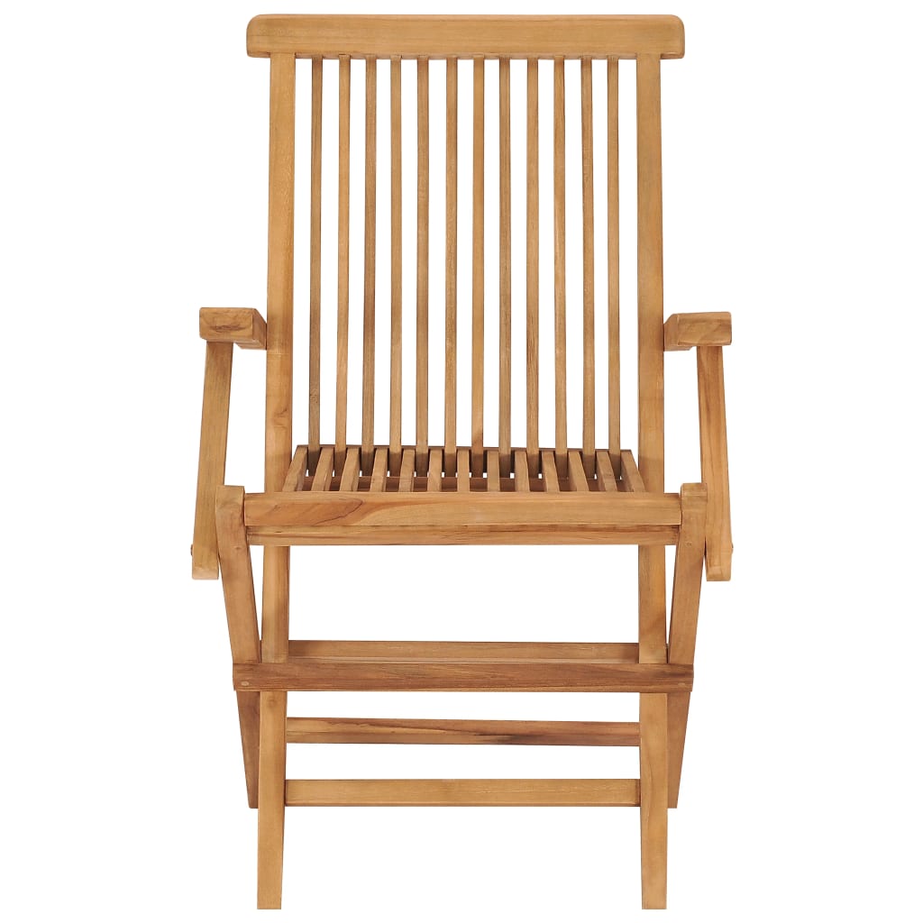 vidaXL Garden Chair | Set of 2 | Teak | Teak wood | Standard | Collapsible