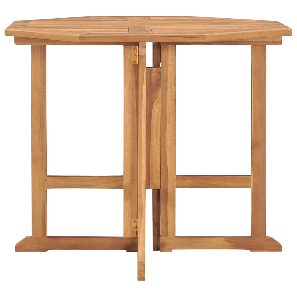 vidaXL Folding Garden Dining Table 90x90x75 cm Solid Teak Wood