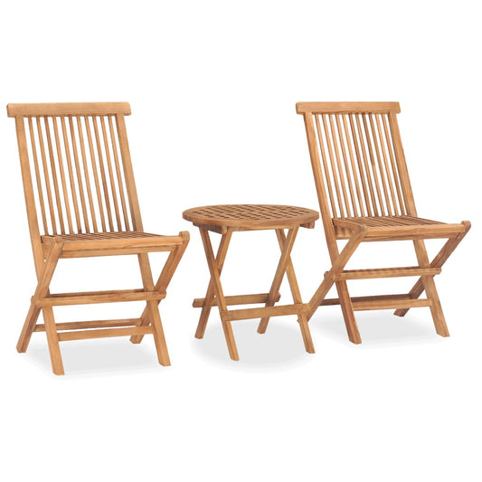 vidaXL Outdoor Dining Set | Natural teak | Smooth sanded teak hardwood | Compact