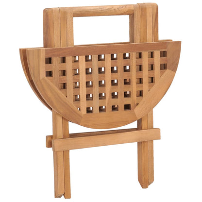 vidaXL Outdoor Dining Set | Natural teak | Smooth sanded teak hardwood | Compact