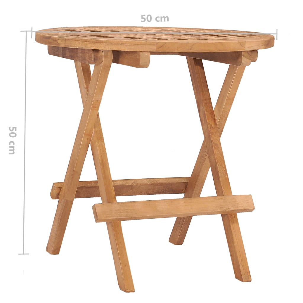 vidaXL Outdoor Dining Set | Natural teak | Smooth sanded teak hardwood | Compact