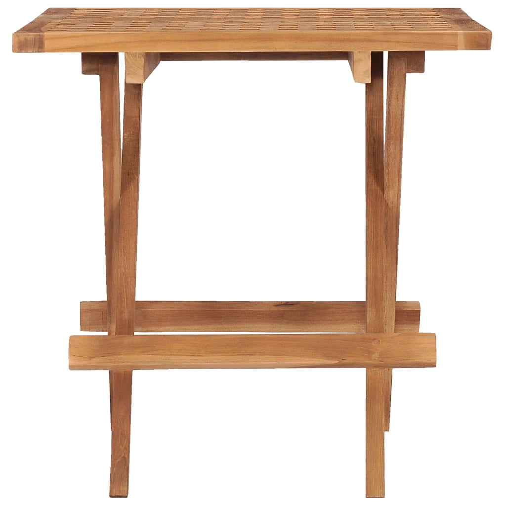 vidaXL Folding Garden Table 50x50x50 cm Solid Teak Wood