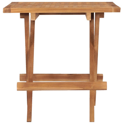 vidaXL Folding Garden Table 50x50x50 cm Solid Teak Wood