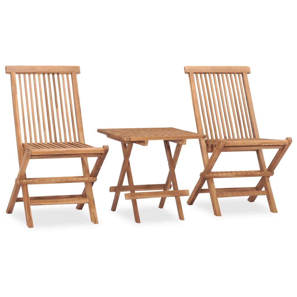 vidaXL Outdoor Dining Set | Teak Brown | Well-sanded teak hardwood | Medium