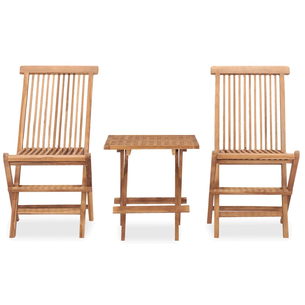 vidaXL Outdoor Dining Set | Teak Brown | Well-sanded teak hardwood | Medium