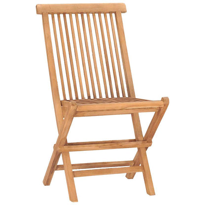 315455 vidaXL 3 Piece Folding Outdoor Dining Set Solid Teak Wood