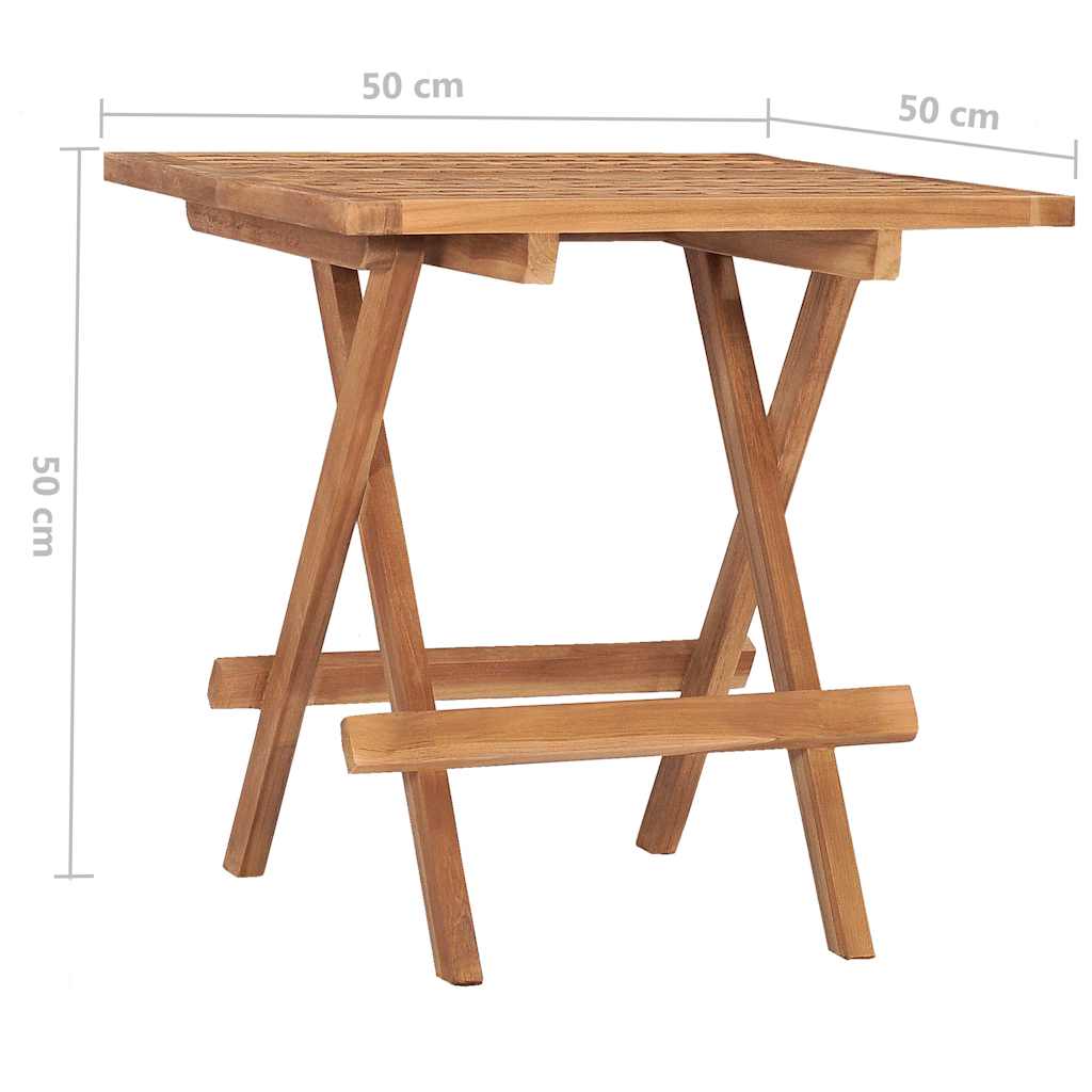 315455 vidaXL 3 Piece Folding Outdoor Dining Set Solid Teak Wood