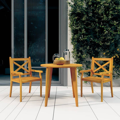 vidaXL Garden Dining Set | Natural wood | Solid acacia wood | Medium | Durable